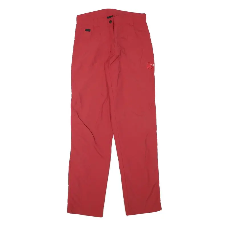 Mammut Womens Red Regular Fit Straight Polyester Blend Trousers W28 L32 Outdoor 1