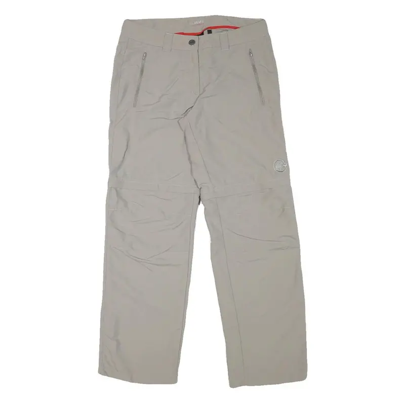 Mammut Womens Regular Beige Polyester Blend Trousers W30 L29 Outdoor Zip Pockets 1