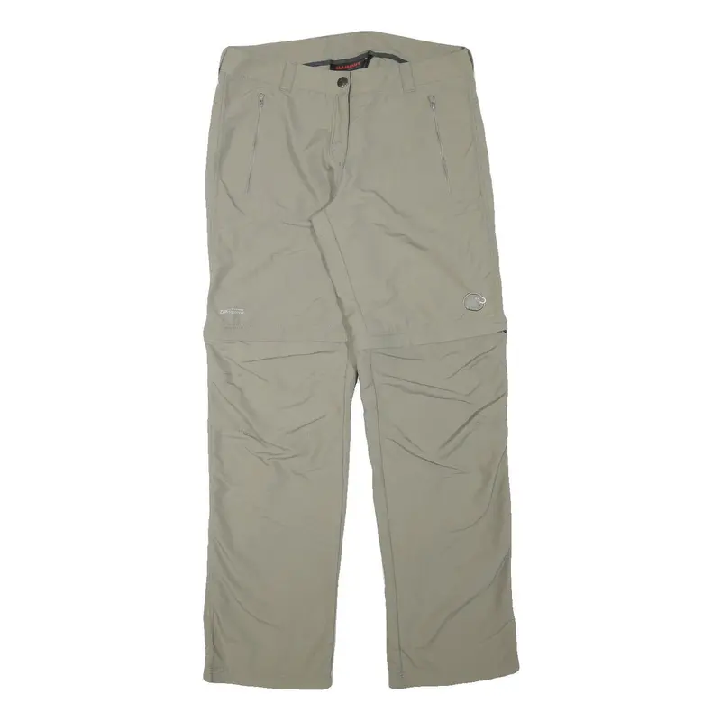 Mammut Womens Regular Beige Polyester Blend Zip Trousers W32 L31 Outdoor Hiking 1