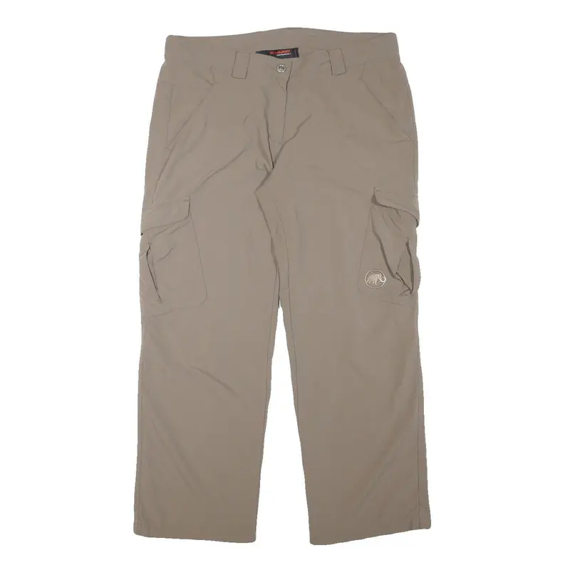 Mammut Womens Regular Fit Beige Cargo Trousers W34 L28 Outdoor Zip Closure 1