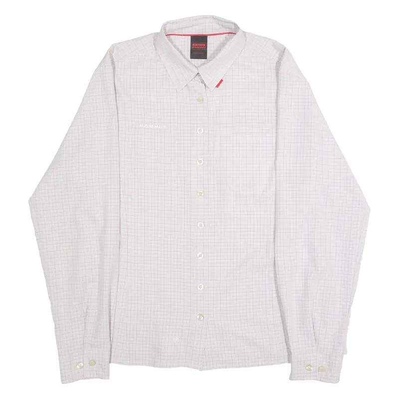 Mammut Womens Shirt White Check Long Sleeve Xl 1