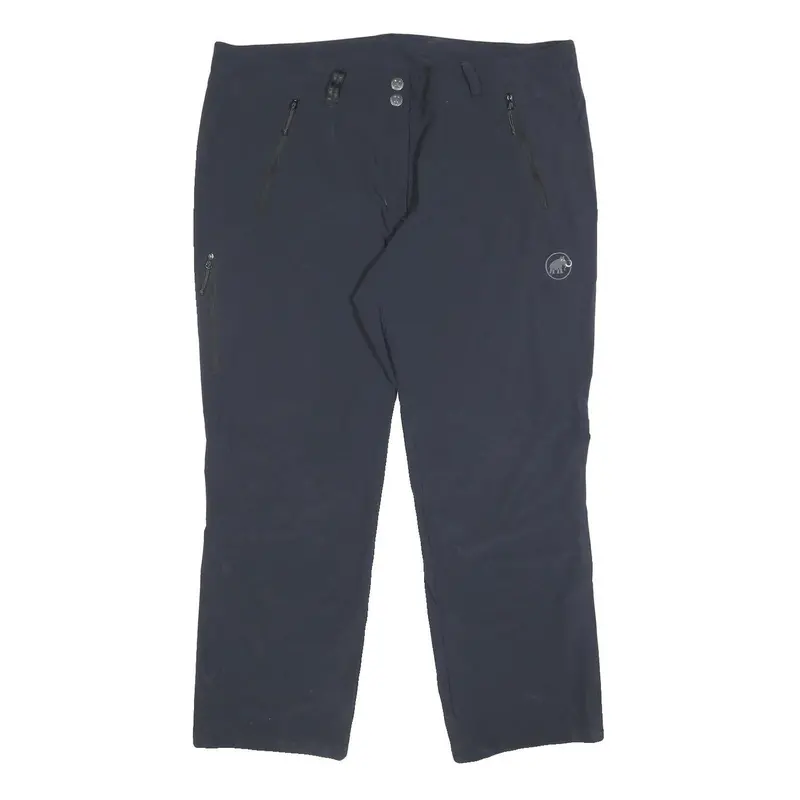 Mammut Womens Synthetic Black Regular Fit Straight Trousers W40 L27 Outdoor Zip 1