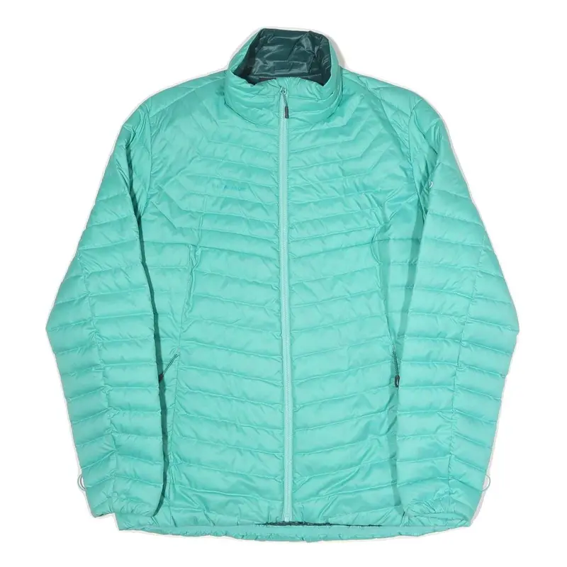 Mammut Womens Turquoise Jacket L Polyester Blend Quilted Lightweight Zip 1