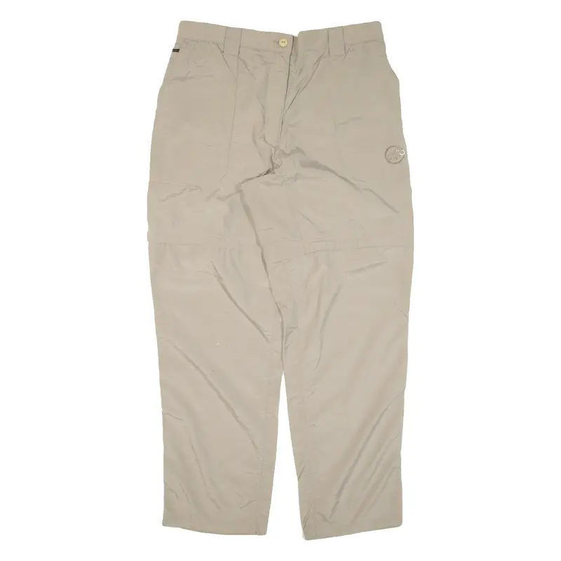 Mammut Zip-Off Womens Trousers Beige Loose Tapered W32 L29 1