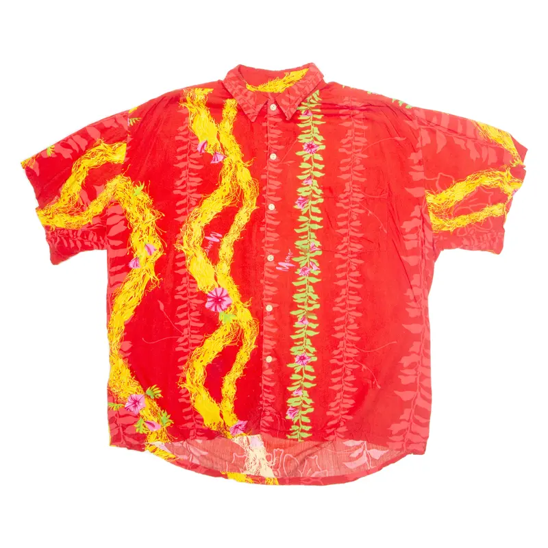 Mamo Womens Shirt Red Floral Xl 1