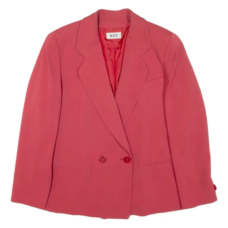 Mani Womens Blazer Jacket Red Knit M 1