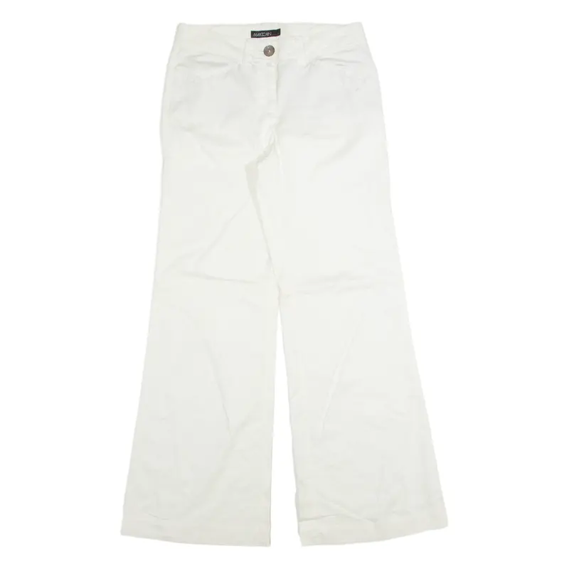Marc Cain Womens Trousers White Regular Flared W28 L32 1