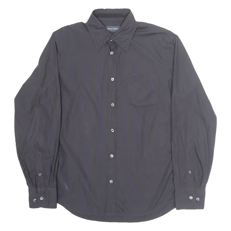 Marc O'polo Mens Plain Shirt Black Long Sleeve M 1