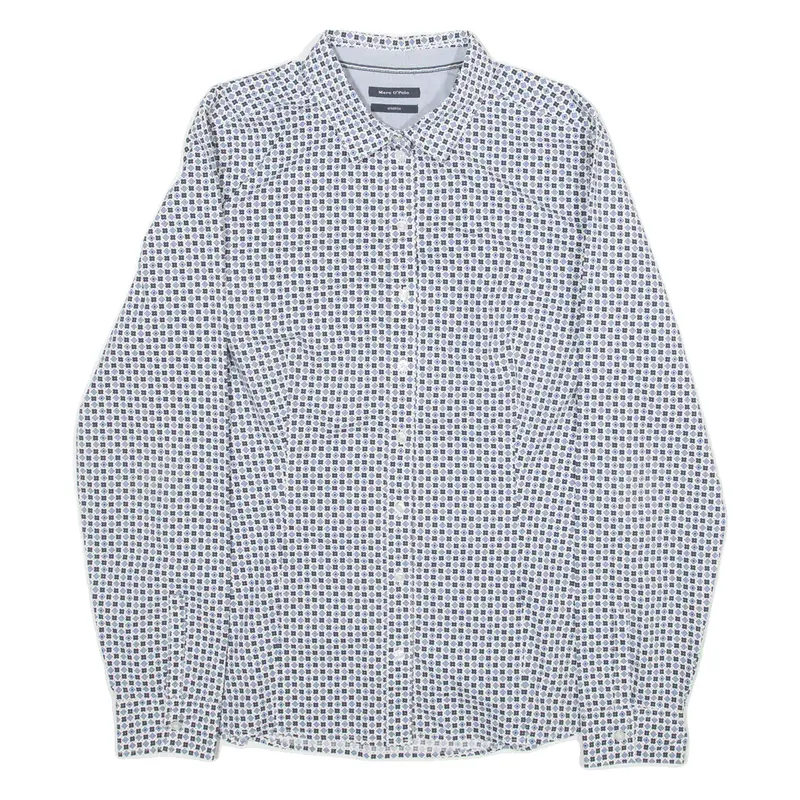 Marc O'polo Stretched Womens Shirt Blue Long Sleeve S 1