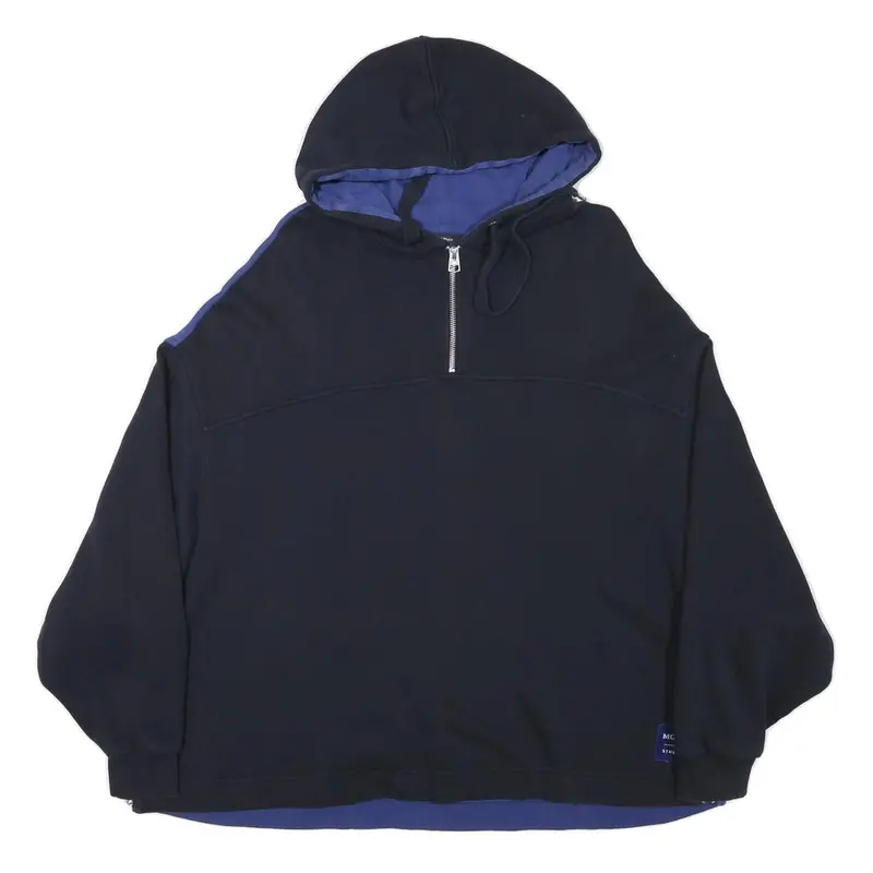 Marc O'polo Womens Black & Blue Cotton Blend Hoodie S ¼ Zip Casual Sweatshirt 1