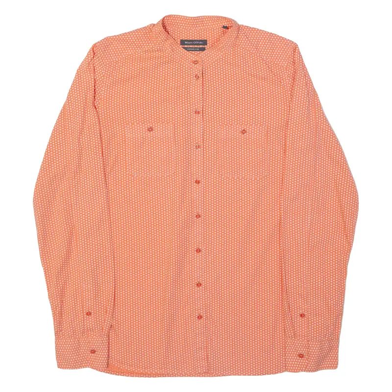Marc O'polo Womens Shirt Orange Polka Dot Long Sleeve S 1