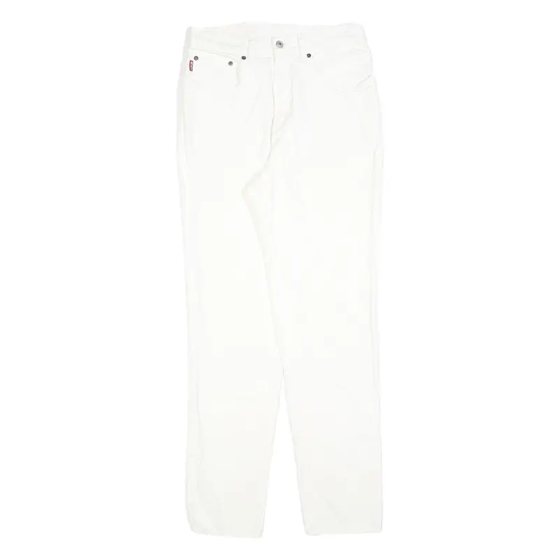 Marcel Scheiner Womens White Regular Fit Straight Denim Jeans Cotton Blend W28 1