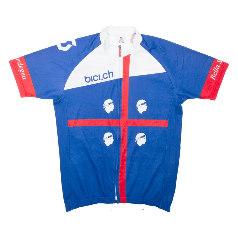 Marcello Beramo Full Zip Cycling Shirt Mens Jersey Blue Xl 1