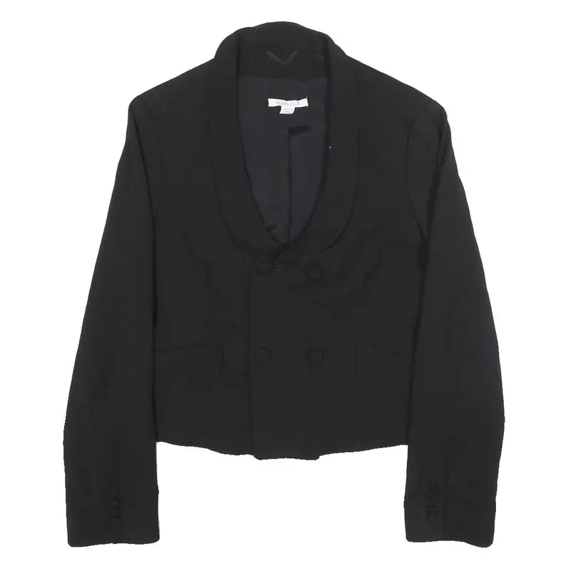 Marella Womens Black Wool Blend Shawl Collar Button Jacket Uk 14 Tailored 1