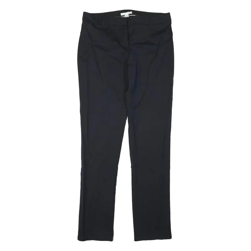 Marella Womens Cotton Blend Navy Slim Straight Trousers W32 L32 Smart Workwear 1