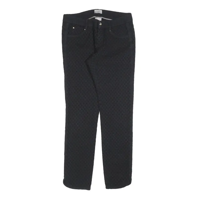 Marella Womens Polyester Blend Black Slim Trousers W28 L28 Elegant Textured 1