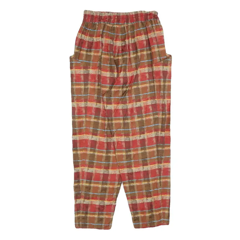 Marella Womens Polyester Blend Brown & Red Relaxed Straight Trousers W25 L25 1