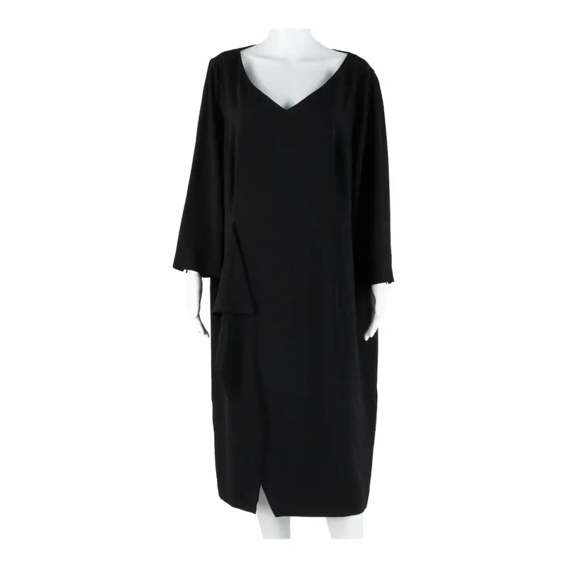 Marina Rinaldi Womens Day Dress Black Knee Length Uk 22 1
