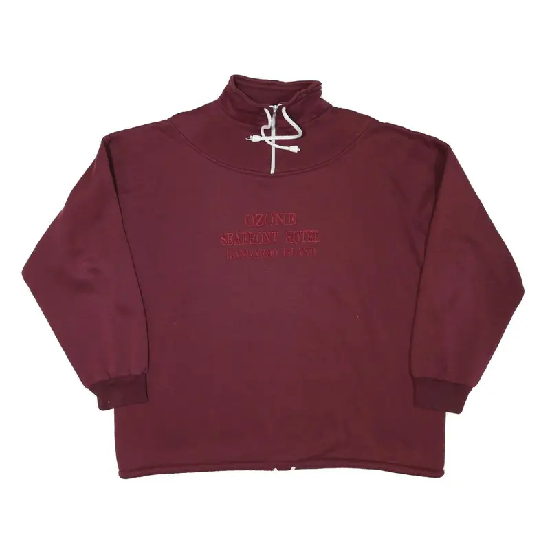 Marino Mens Maroon Xl Pullover Sweatshirt Cotton Blend Ozone Seafront Hotel 1