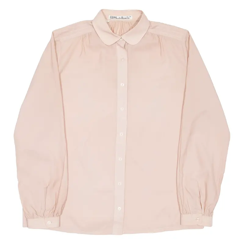 Mario Rosella Womens Plain Shirt Pink Long Sleeve S 1