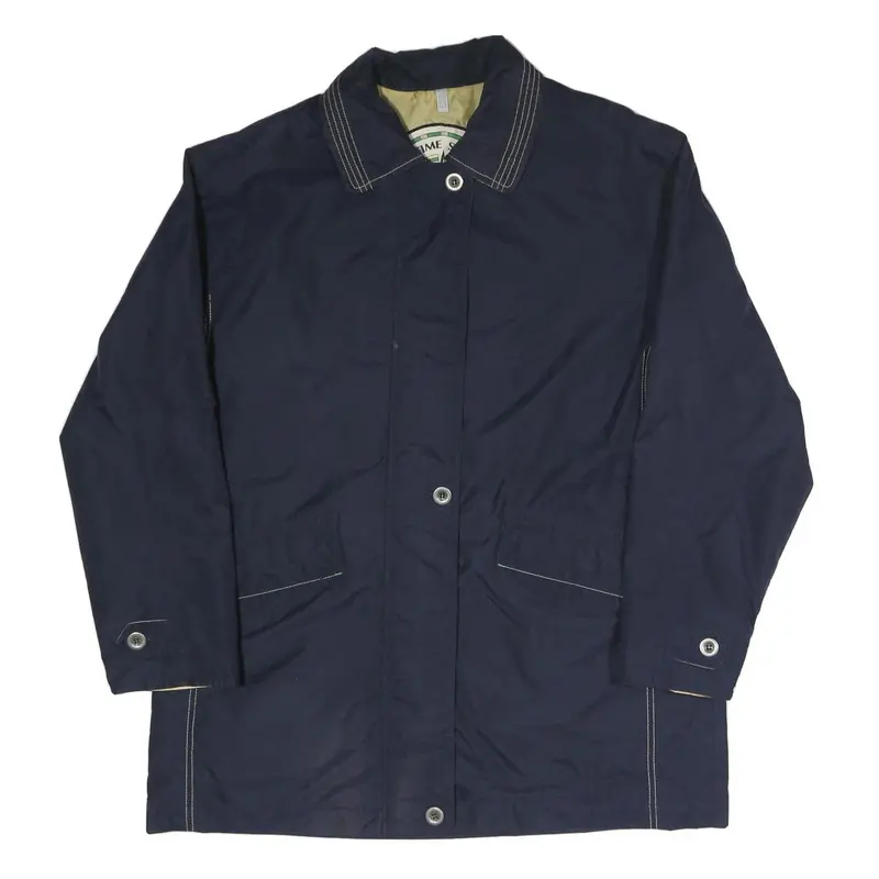Maritime Summer Womens Navy Blue Casual Jacket Uk 10 Polyester Blend Zip Plain 1