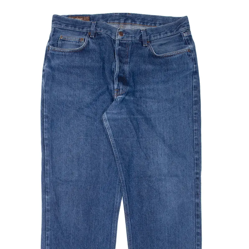Marlboro Mens Jeans Blue Regular Tapered Stone Wash W35 L31 2