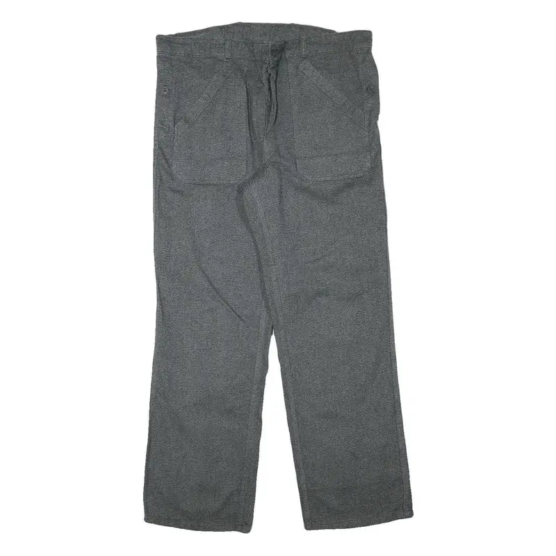 Marsum Mens Cotton Blend Grey Regular Fit Button Closure Trousers W40 L32 1