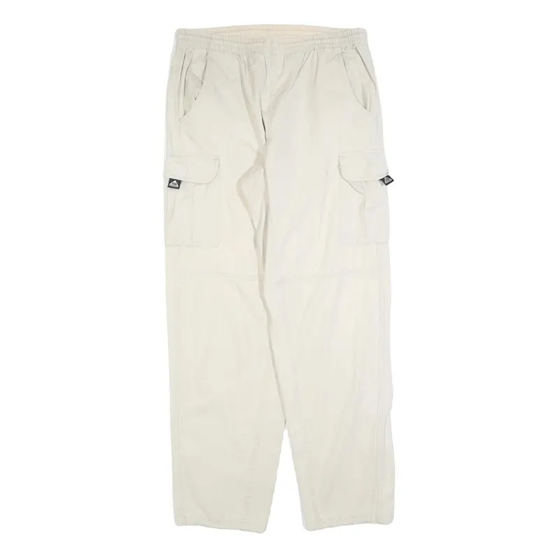 Max Drive Mens Cotton Blend Beige Relaxed Cargo Trousers W32 L32 Casual 1