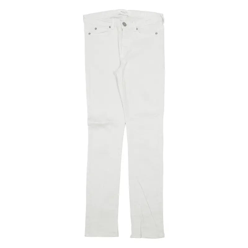 Max Mara Weekend Womens Trousers Cream Slim Skinny W28 L30 1