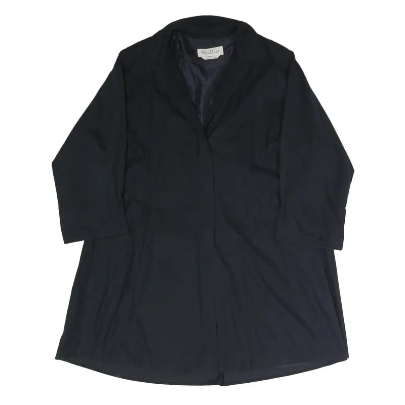 Max Mara Womens Black Jacket Xl Polyester Blend Classic Button Closure Formal 1