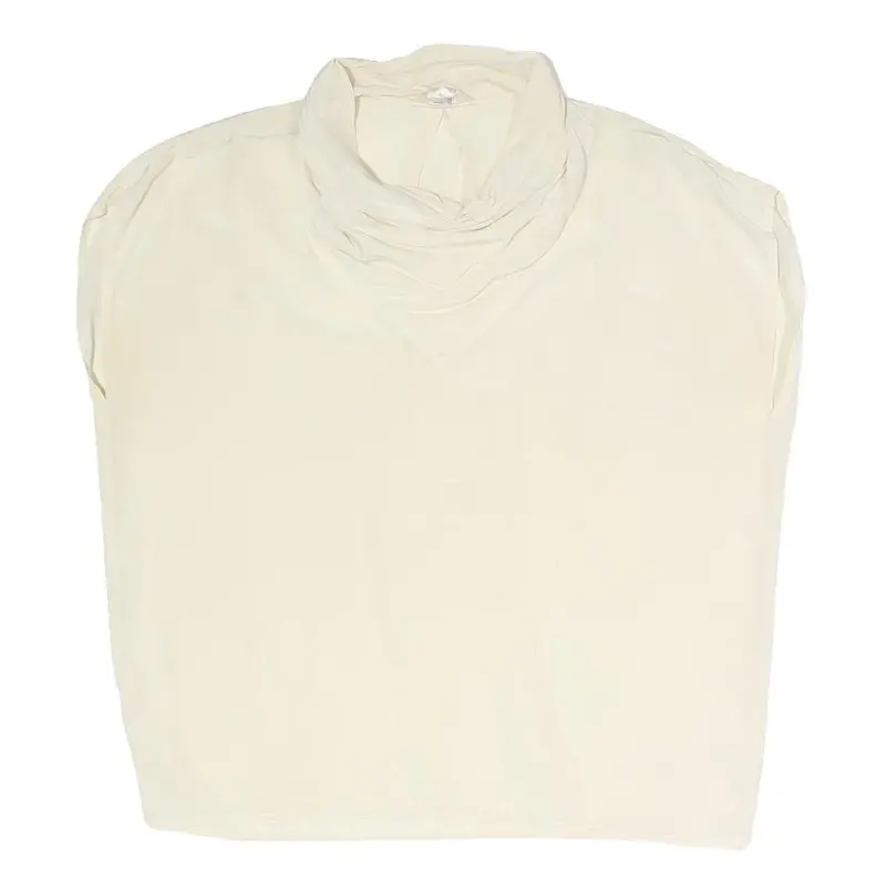 Max Mara Womens Cream Blouse Sleeveless Cowl Neck Plain M Lightweight 1