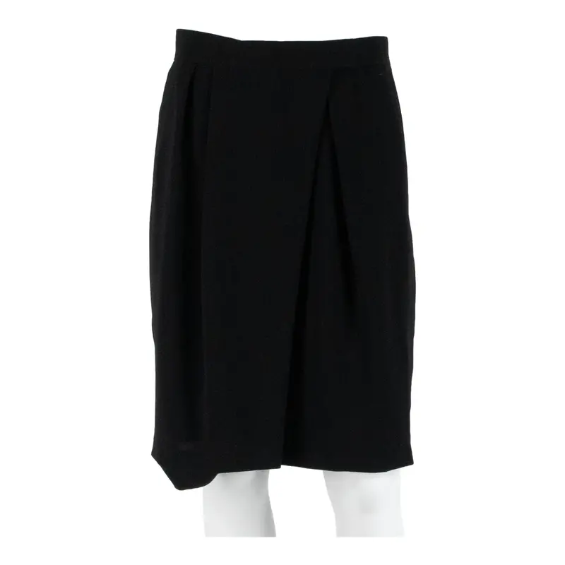 Max Mara Womens Pleated Skirt Black Knee Length Uk 12 1