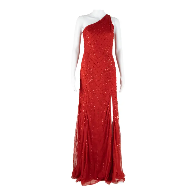Maya Deluxe Lined Womens Maxi Dress Red Sleeveless Long Uk 6 1