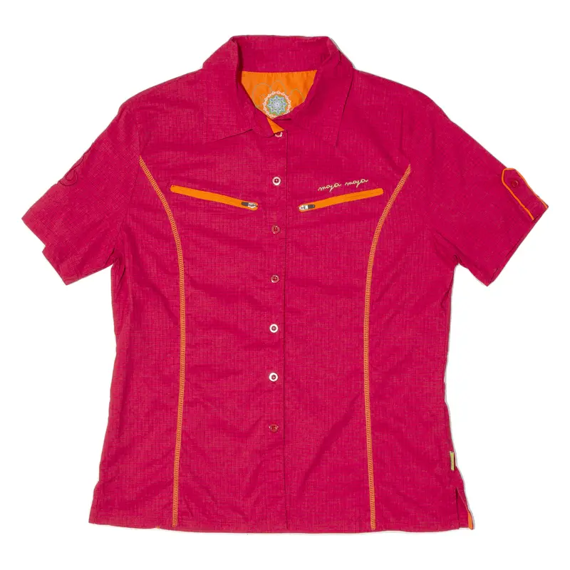 Maya Maya Womens Shirt Red Check L 1