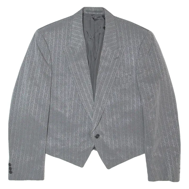 Mazzon Womens Blazer Jacket Silver Wool 90S M 1
