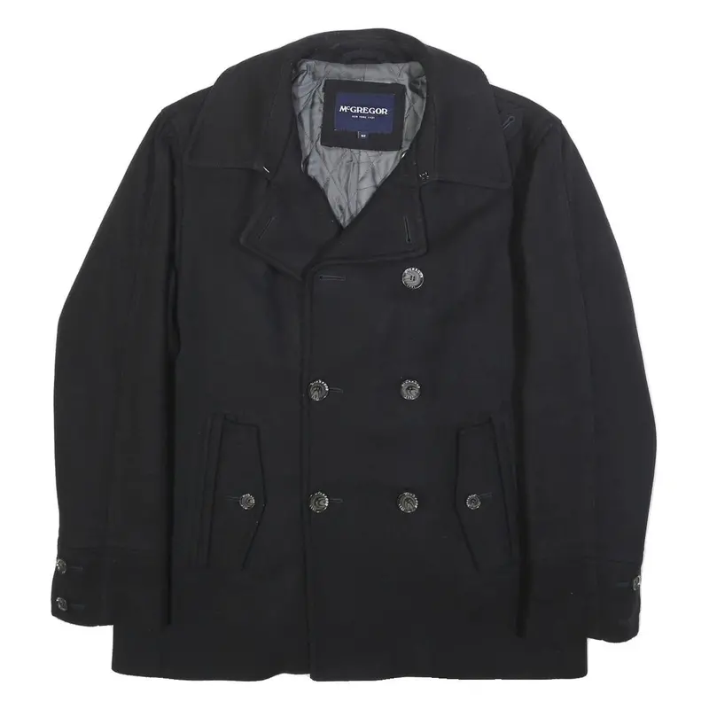 Mcgregor Mens Black Classic Jacket L Woven Plain Button Closure 1