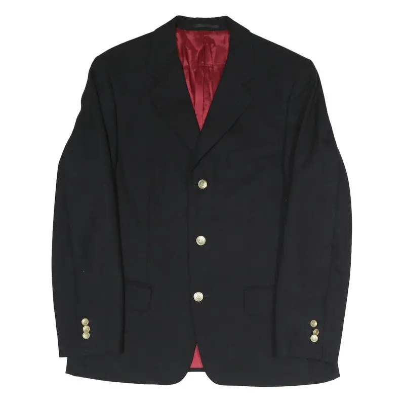 Mcgregor Mens Black Jacket M Polyester Blend Plain Button Closure Classic 1