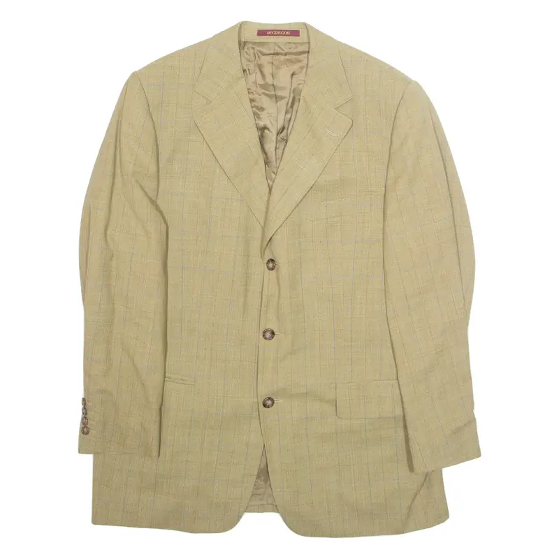 Mcgregor Mens Blazer Jacket Green Plaid L 1
