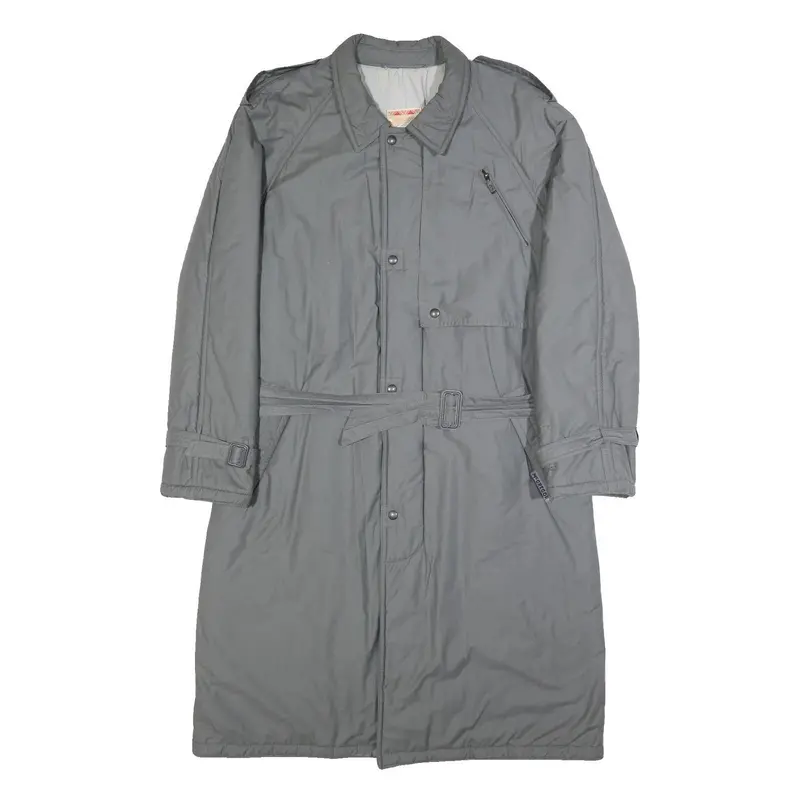 Mcgregor Mens Grey Coach Coat Xl Cotton Blend Woven Plain Classic Fit Long 1
