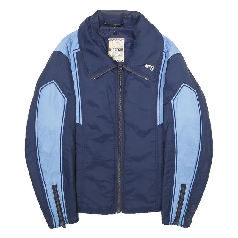 Mcgregor Mens Navy & Blue Zip Jacket M Polyamide Colourblock Stylish Casual 1