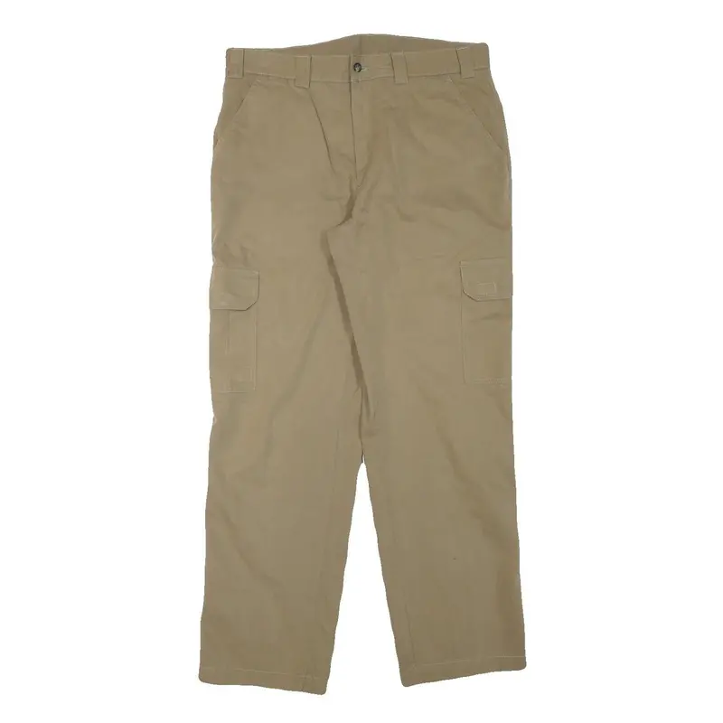 Mcgregor Mens Relaxed Beige Cargo Trousers W34 L31 Cotton Blend Zip Pocket 1
