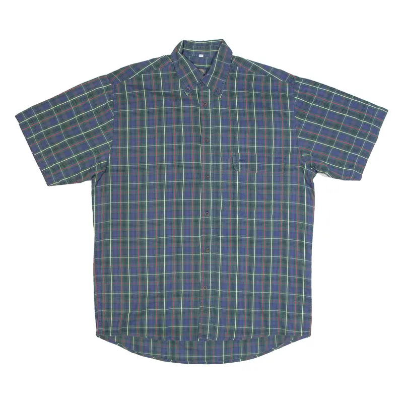 Mcgregor Oversized Mens Shirt Blue 90S Plaid M 1