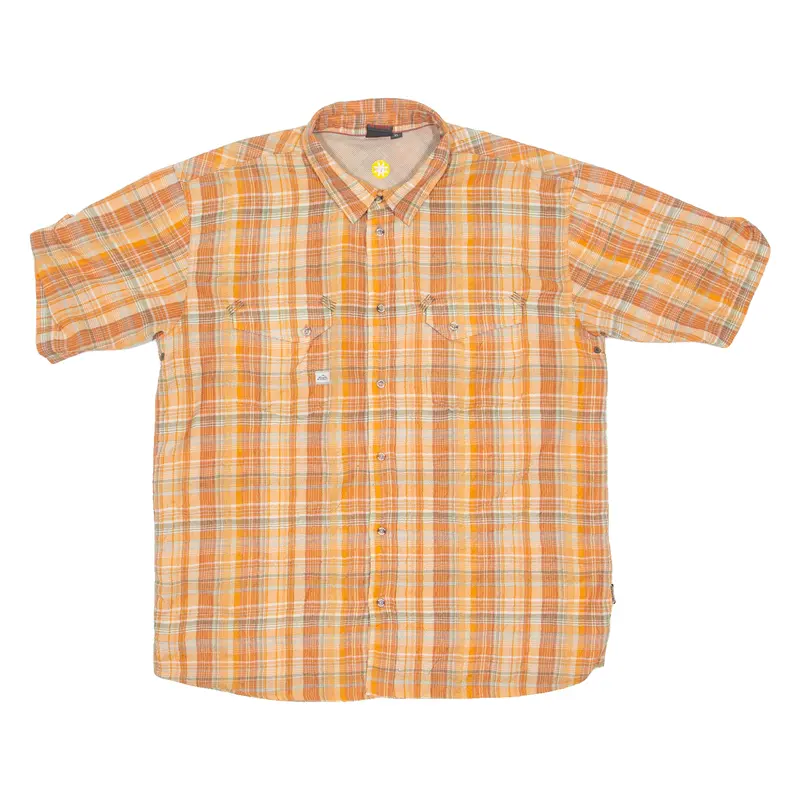 Mckinley Sun Protection Mens Shirt Orange Check Xl 1