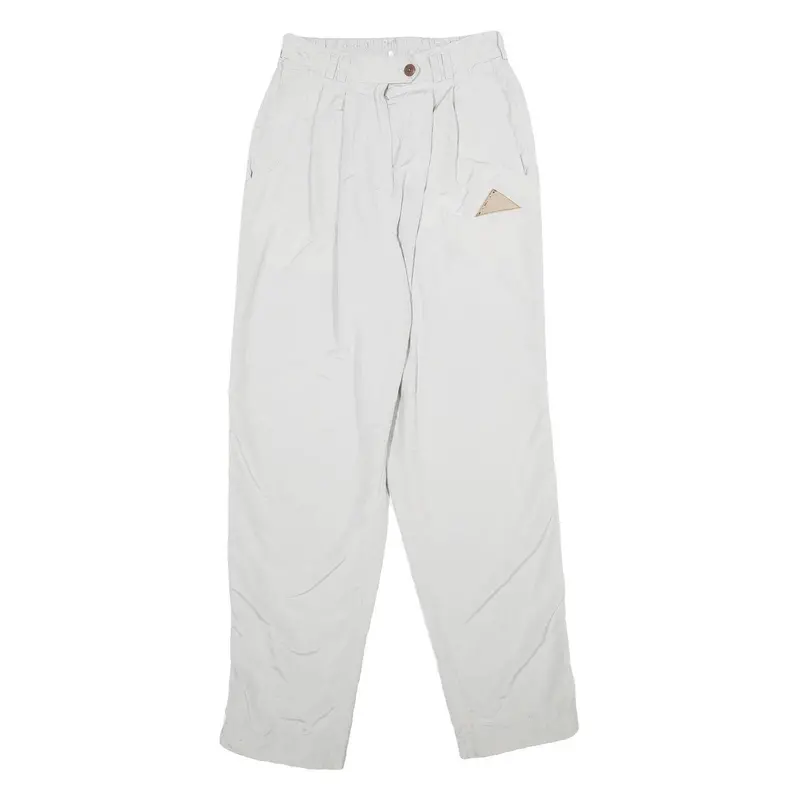 Mckinney Womens White Regular Fit Straight Polyamide Trousers W26 L32 Casual 1