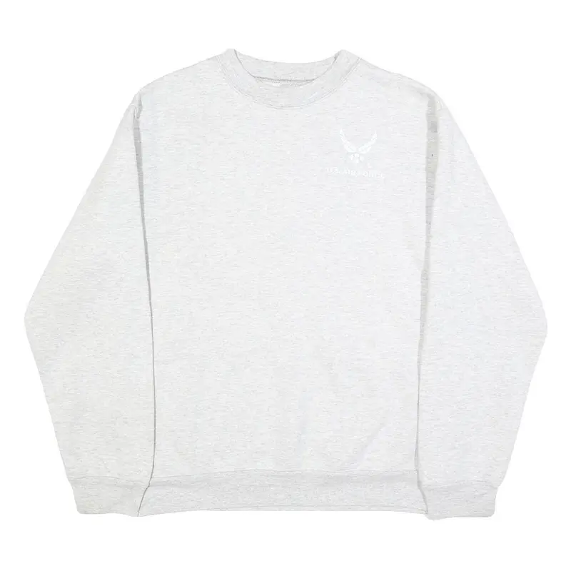 Meke Inc Mens Grey Sweatshirt Crew Neck S U.S. Air Force Logo Cotton Blend 1