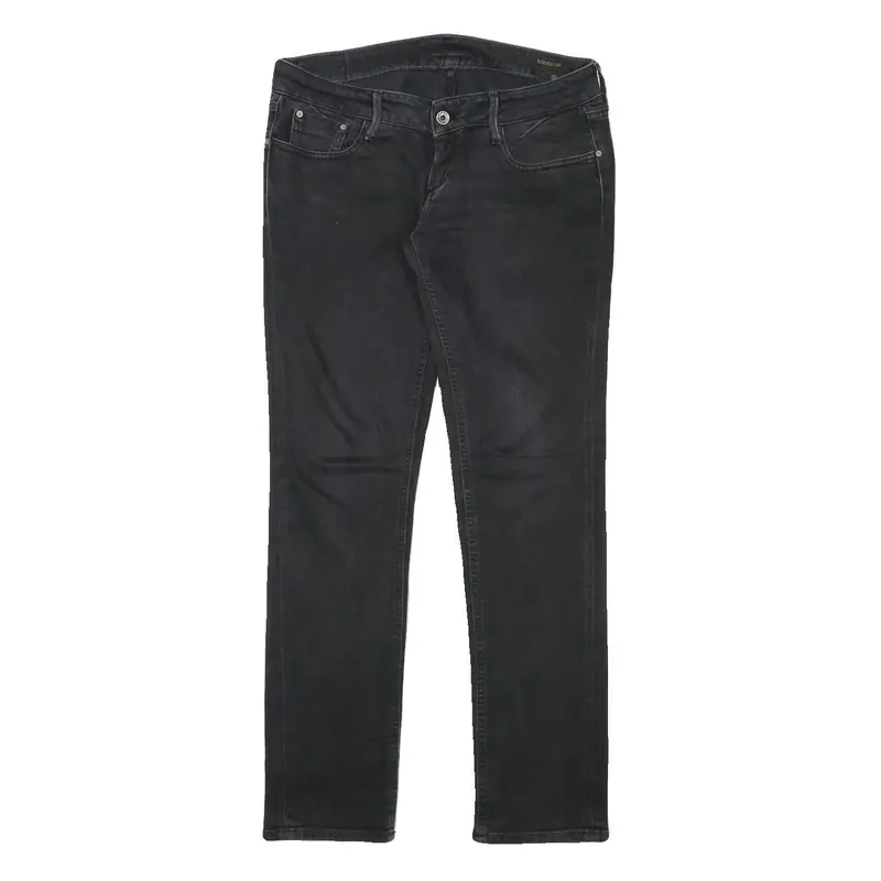 Meltin Pot Womens Jeans Black Slim Skinny Denim W32 L30 Stylish Zip Closure 1