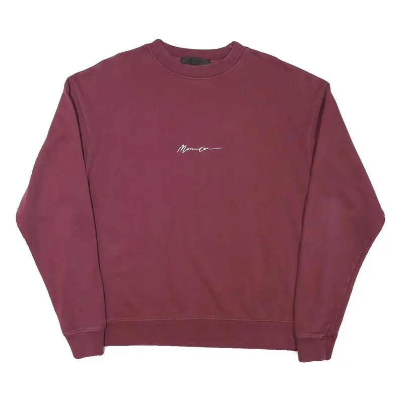 Menace Mens Maroon Xs Crew Neck Sweatshirt Cotton Blend Pullover Casual 1