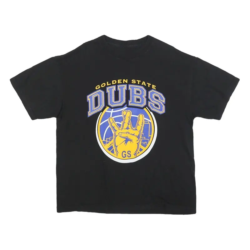 Mens Black Golden State Dubs Graphic T-Shirt Xl Short Sleeve Crew Neck 1