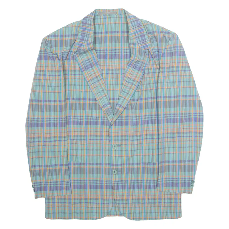Mens Blazer Jacket Blue Plaid Xl 1