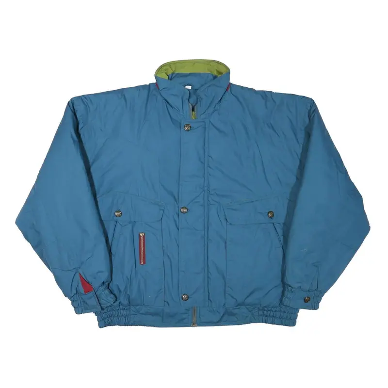 Mens Blue Jacket Xl Polyester Blend Regular Fit Zip Closure Lightweight Workwear 1